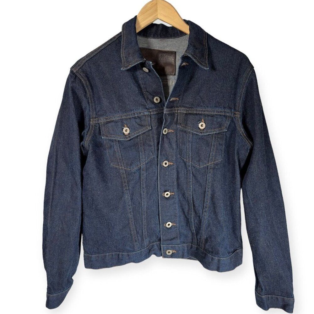 Naked and Famous Denim Jacket Indigo Dry Broken Twill Cotton Women's Large
